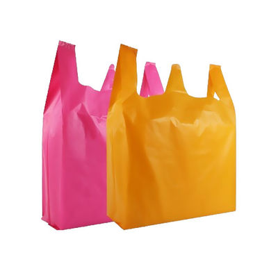 jakość  30μm Heavy Duty Plastic Vest Carrier Bags LDPE For Restaurants fabryka