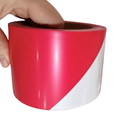 80 - 150 mikronowa folia ochronna PE LDPE HDPE Czerwona biała taśma ostrzegawcza