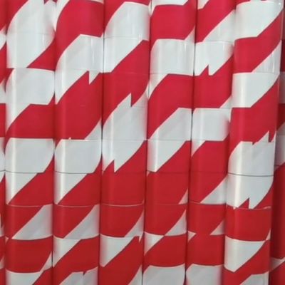 80 - 150 mikronowa folia ochronna PE LDPE HDPE Czerwona biała taśma ostrzegawcza