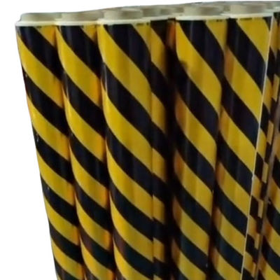 Adhesive PE Protective Film Czarna żółta taśma ostrzegawcza ISO9001 SGS CE ROHS Approved