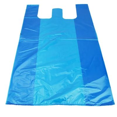 OEM Błękitne kamizelki plastikowe torebki do przenoszenia 0,03 mm grubość duże plastikowe torebki na zakupy