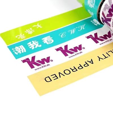 Logo Drukowane przezroczyste taśmy opakowaniowe BOPP grubość 36 - 65 mikronów